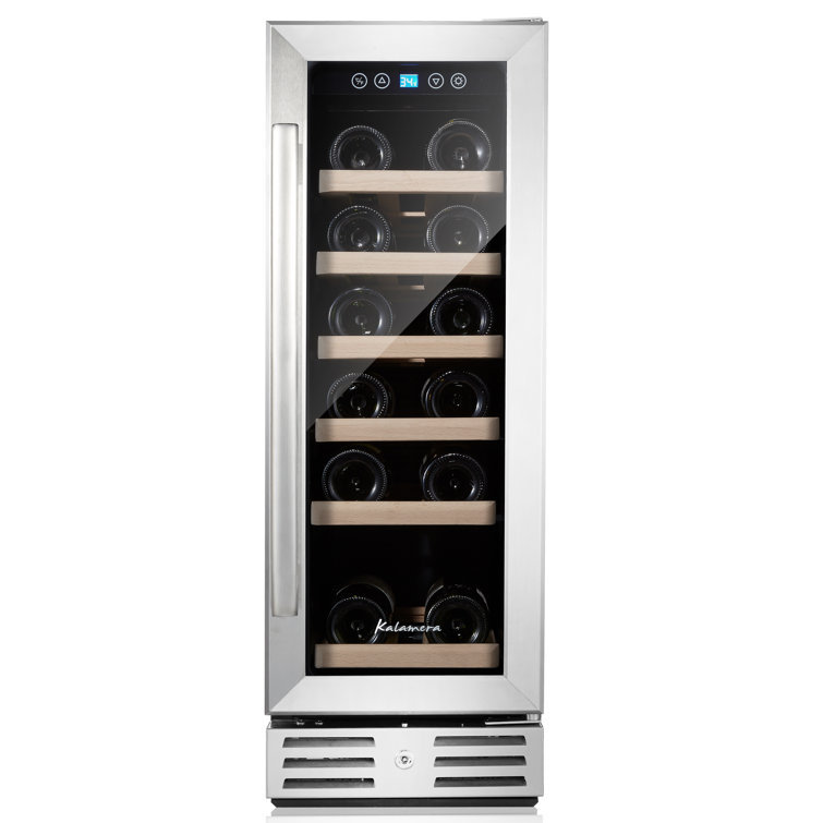 Kalamera 18 Bottle Single Zone Freestanding Wine Refrigerator Reviews Wayfair