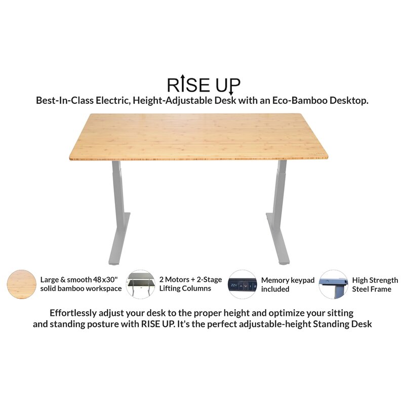 Uncaged Ergonomics Rise Up Height Adjustable Standing Desk Wayfair