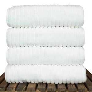 Ribbed Bath Towel (Set of 4)