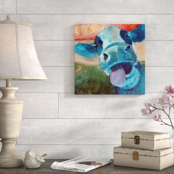 August Grove Lucy Cow Acrylic Painting Print On Wrapped Canvas