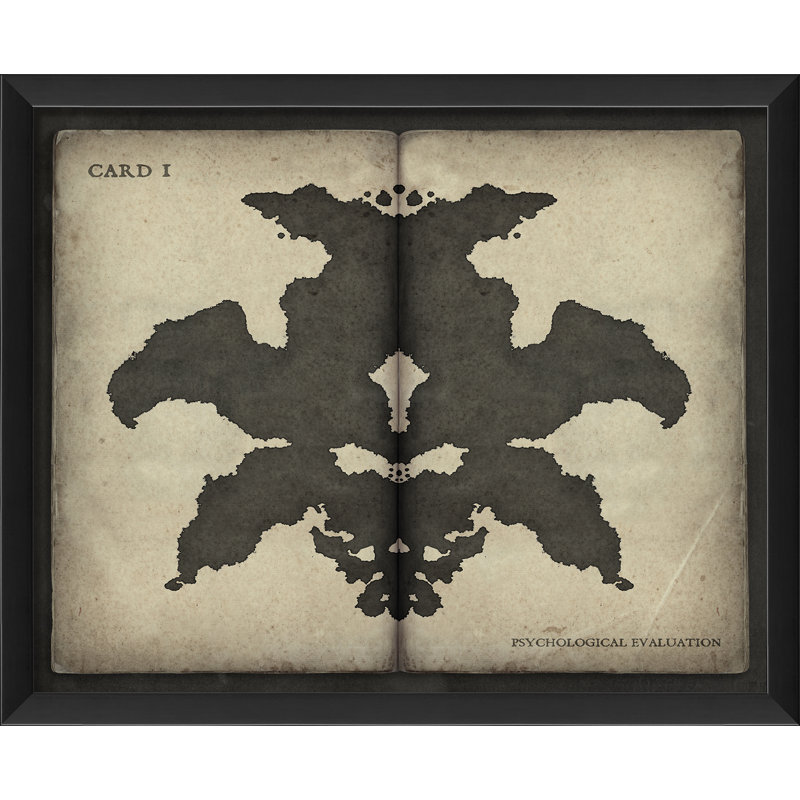Williston Forge Ink Blot Card 1 Framed Graphic Art Print Wayfair