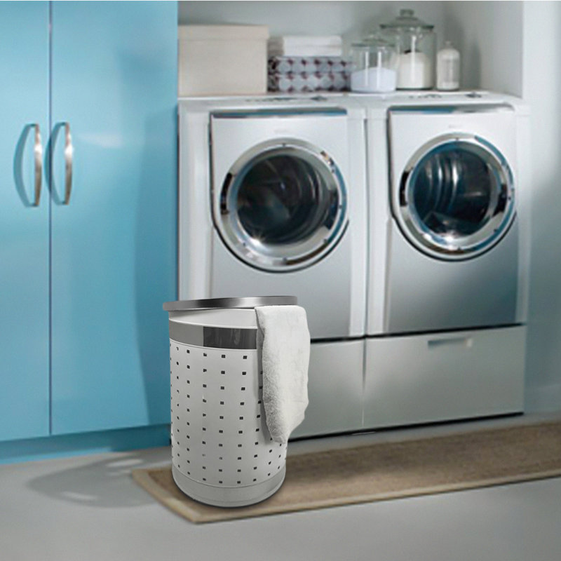 Orren Ellis Ventilated Stainless Steel Laundry Hamper And Clothes