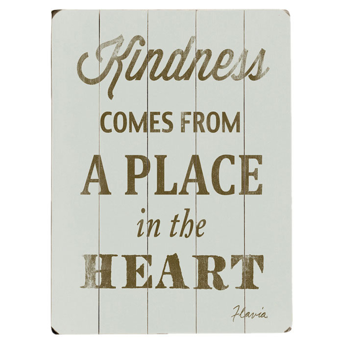 'Kindness' Print on Wood