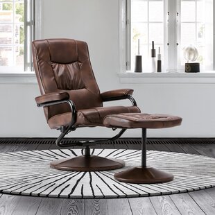 faux cowhide recliner