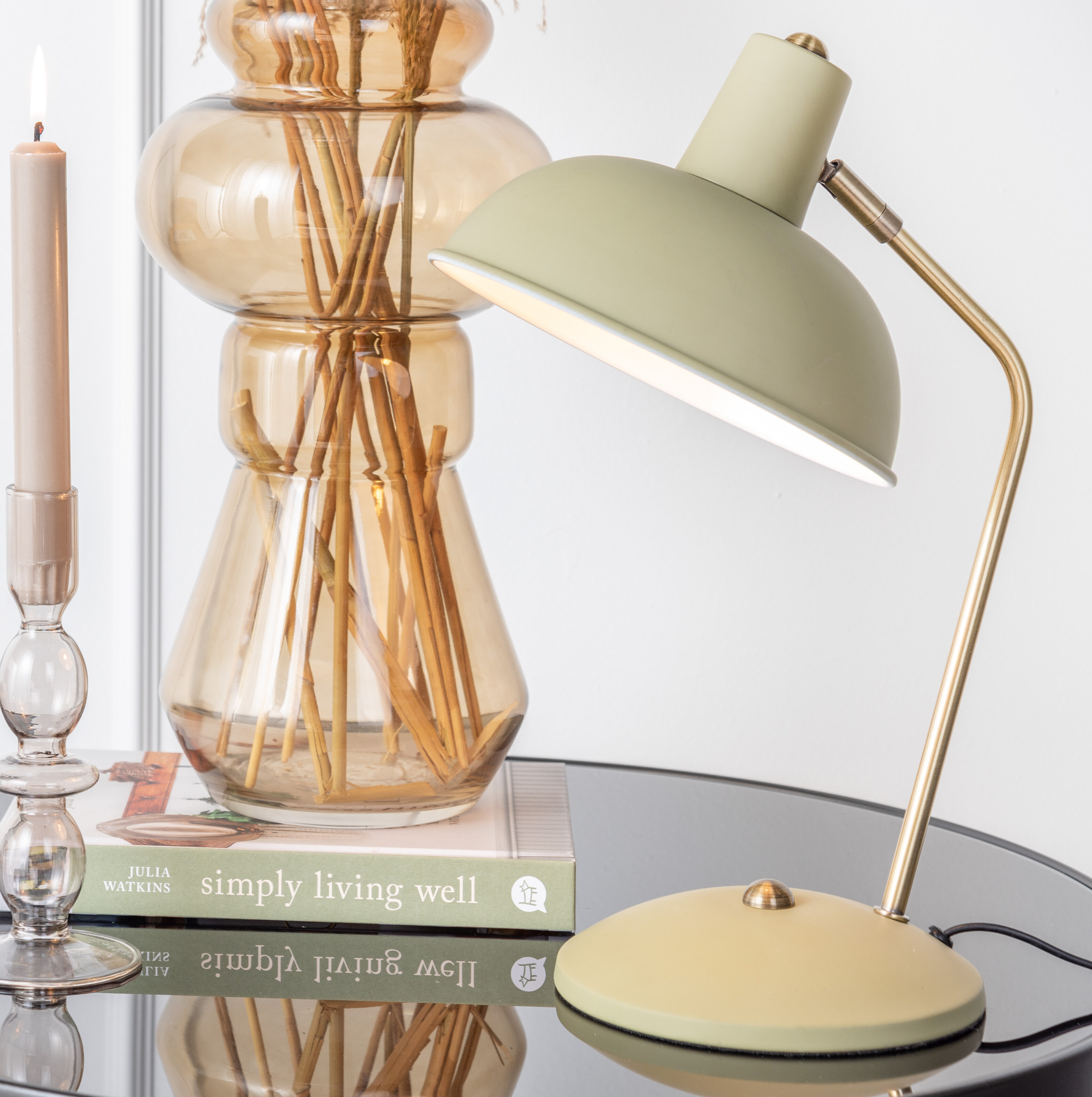 Green Table Lighting Iron Leitmotiv Lamp