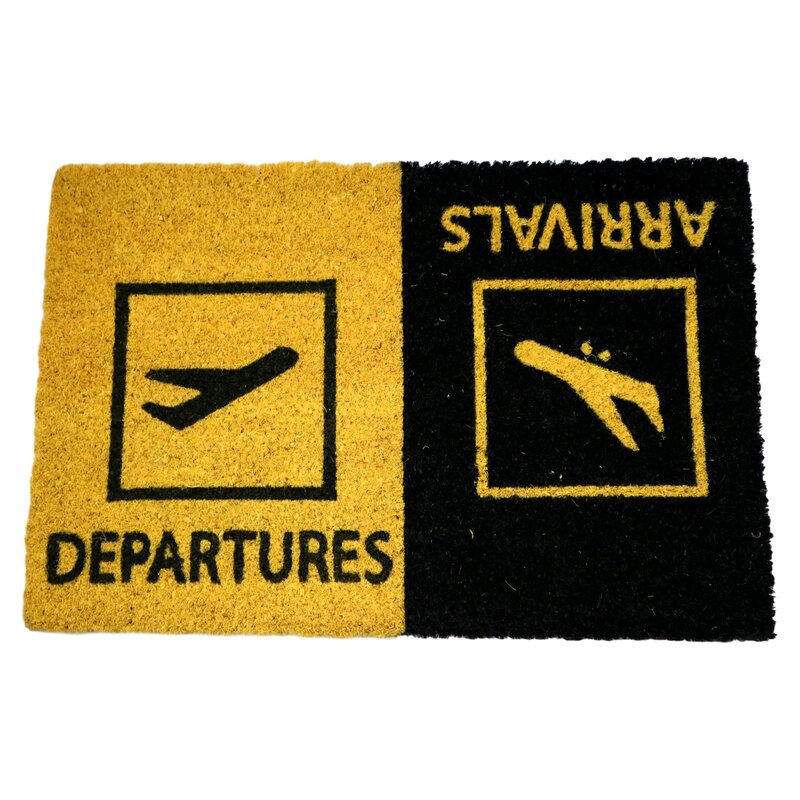 arrivals departures doormat