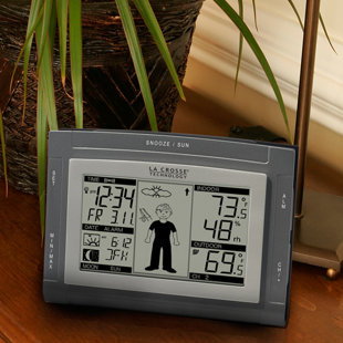 Atomic Wall Clocks You Ll Love Wayfair Atomic Wireless Sun And Moon Forecast Station Wall Clock