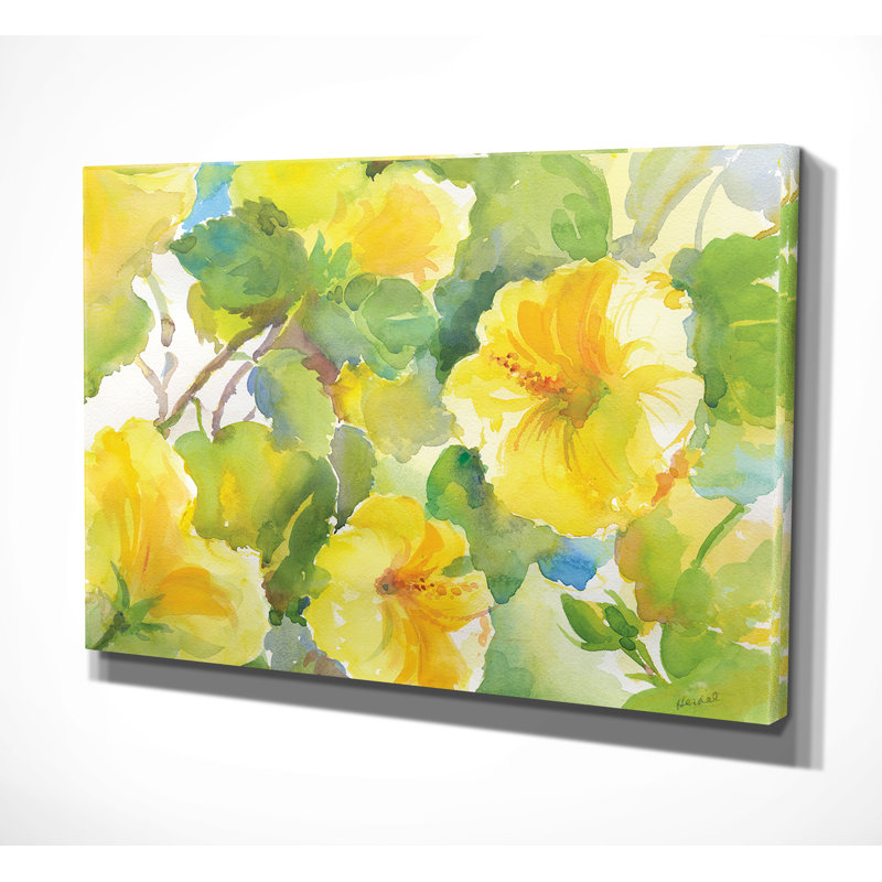 Bay Isle Home Citrus Hibiscus Ii Oil Painting Print On Wrapped