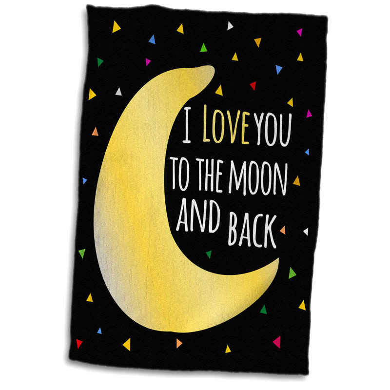 East Urban Home Koby I Love You To The Moon And Back Cute Saying