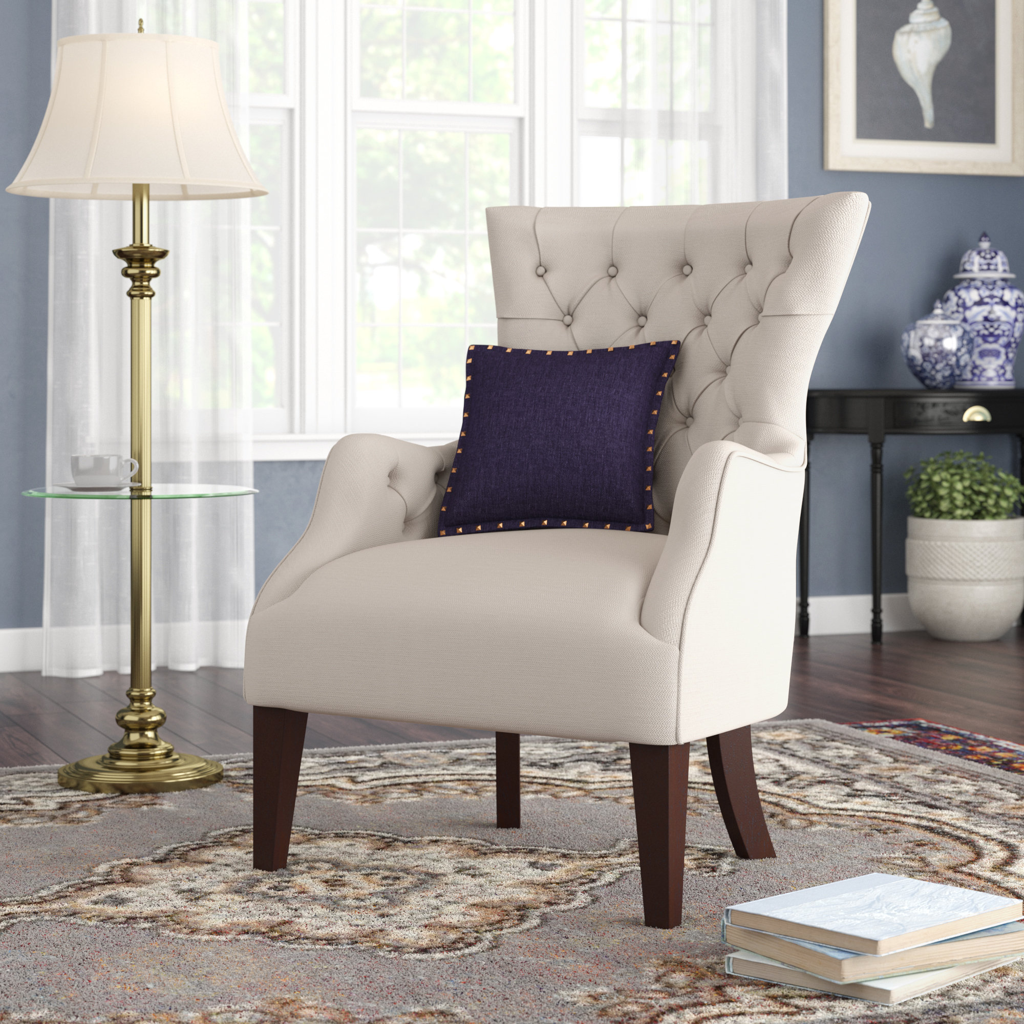 Steelton On Tufted Wingback Chair Steelton On Tufted Wingback Chair