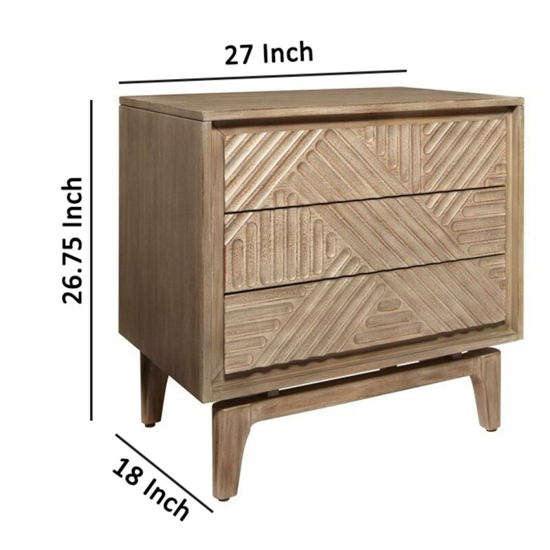 Tellis 3 Drawer Nightstand Joss Main