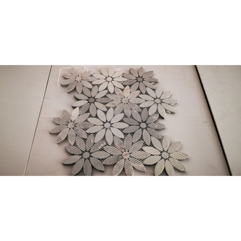 Abolos Flower Illusion 12 X 12 Glass Stone Deco Mosaic Tile Reviews Wayfair