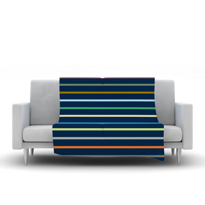 Kess InHouse Trebam Tanak Navy Blue 26 x 26 Square Floor Pillow