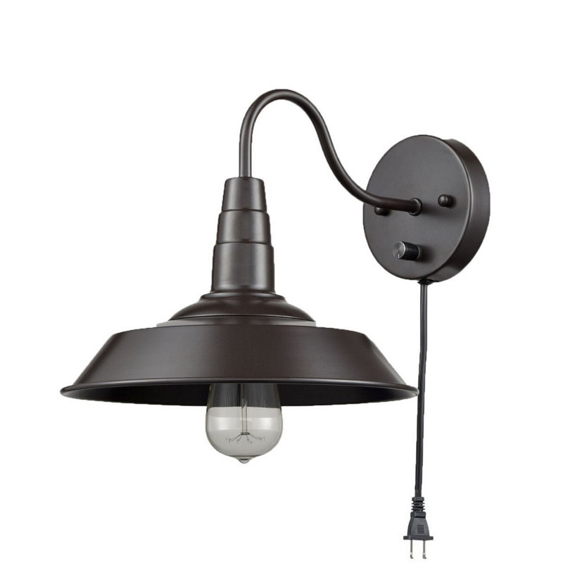 Longshore Tides Icarus Gooseneck 1 Light Plug In Barn Light