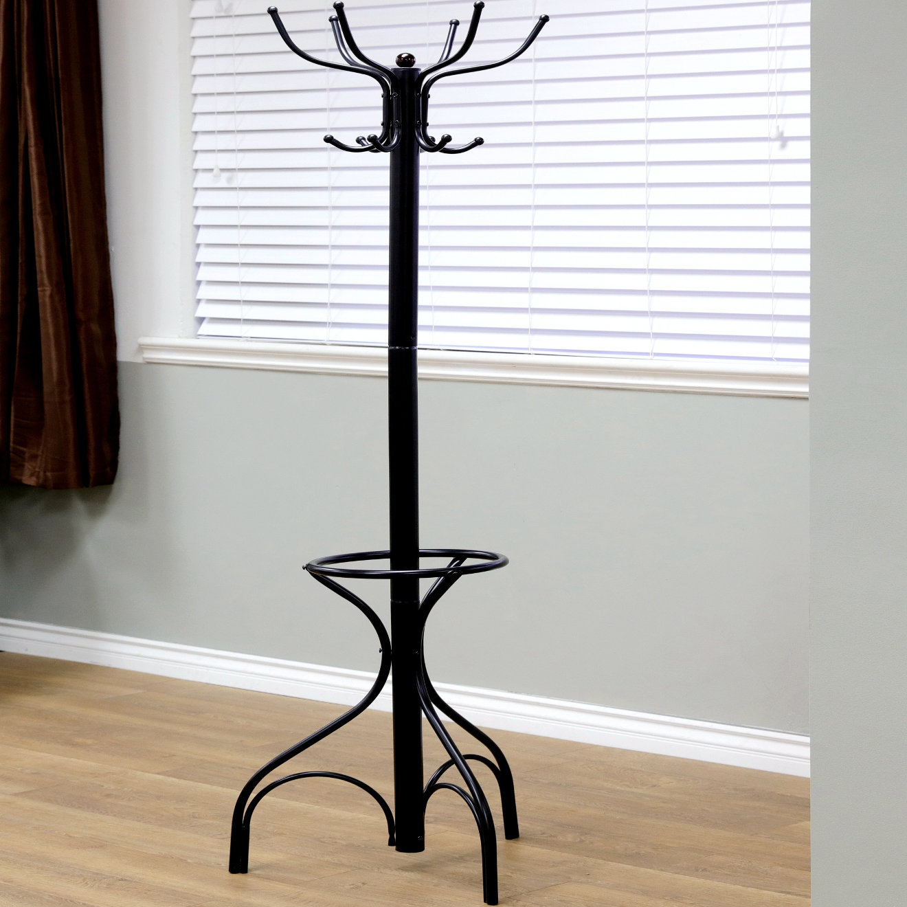 Andover Mills Metal Coat Rack With Umbrella Holder Reviews Wayfair