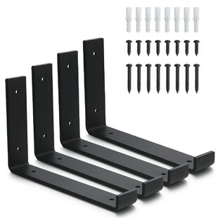 12 Black Extra Heavy Duty Steel 19.25” x 12.5” Shelf Brackets Metal Fixed L Lot 