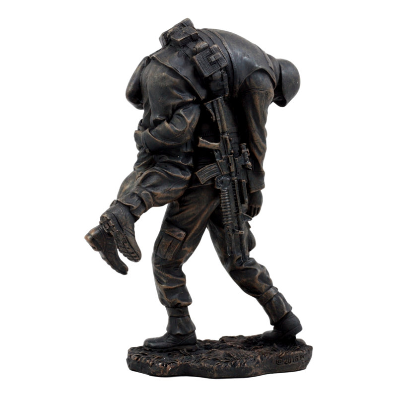 Winston Porter Mokena Hacksaw Ridge Military Soldier Carrying A Wounded Brother Figurine Wayfair