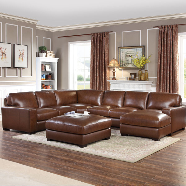 Darby Home Co Gartner Leather 139 5 Right Hand Facing Modular