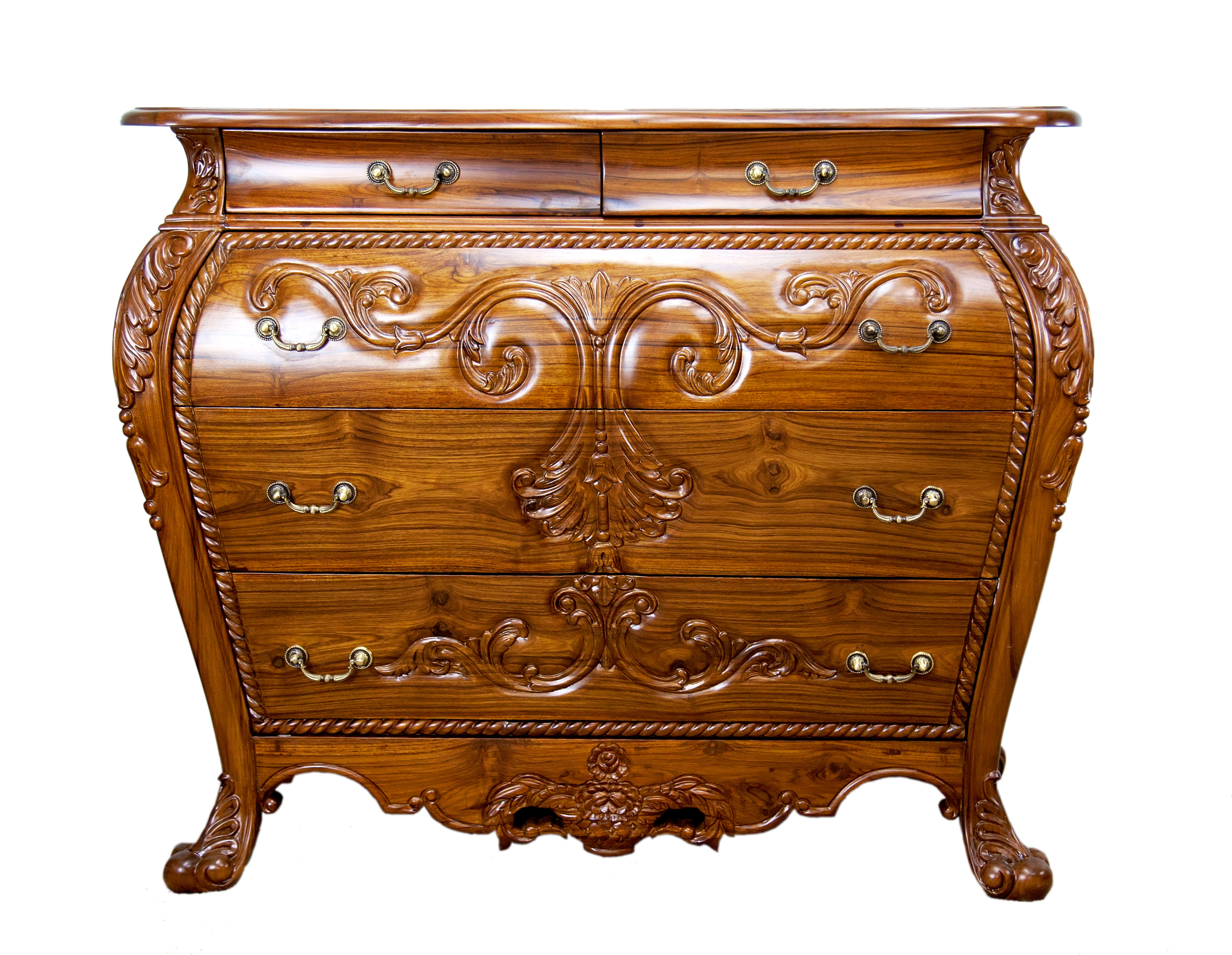 The Silver Teak Dutch Style Bombay 5 Drawer Accent Chest Wayfair