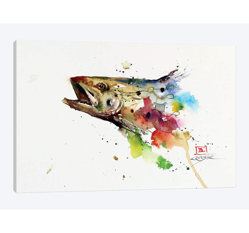 East Urban Home Abstract Trout By Dean Crouser Graphic Art Print