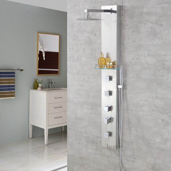 725 New Aluminum Shower Panel Shower Column Rain shower Waterfall... Cheap:... 
