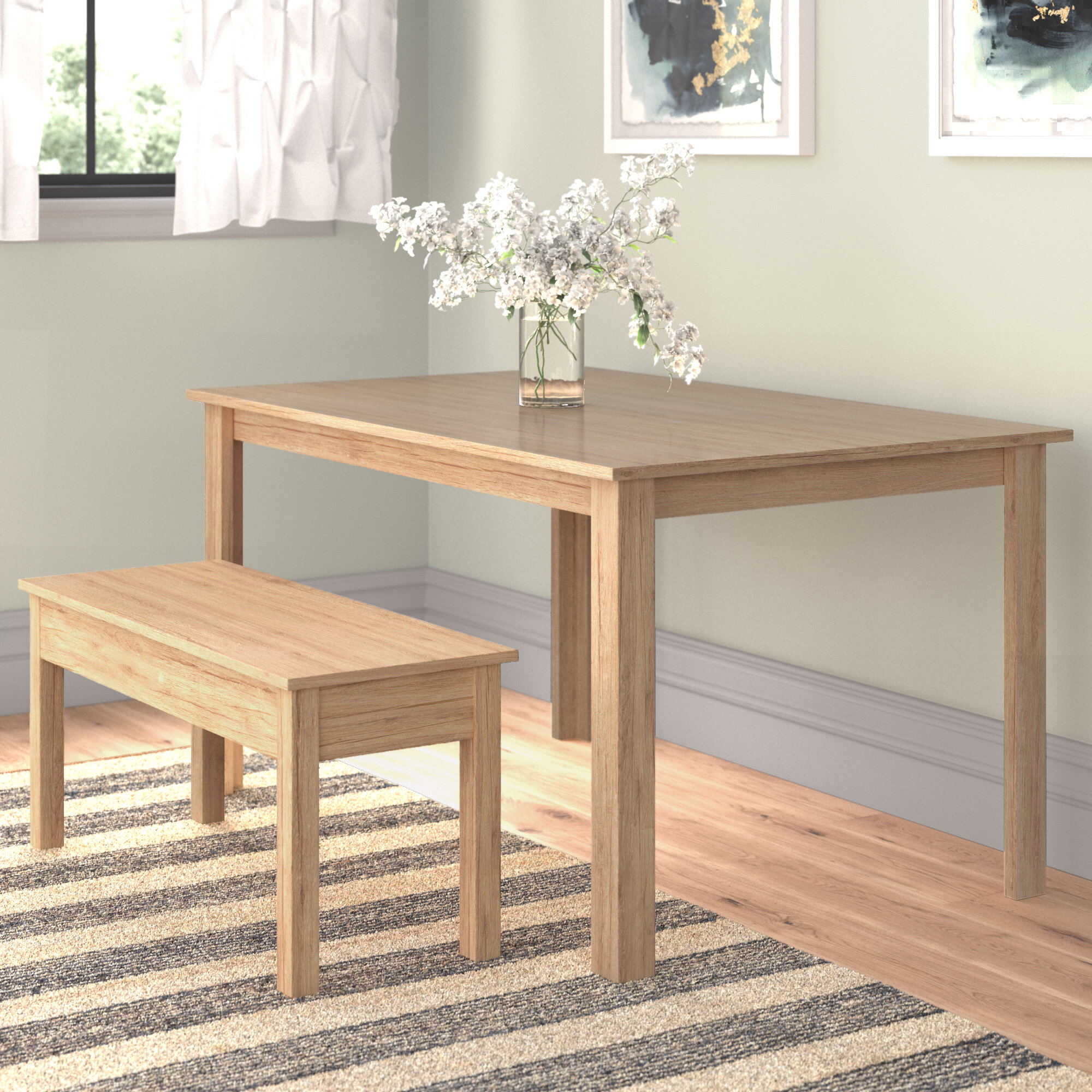 8 person dining set with bench