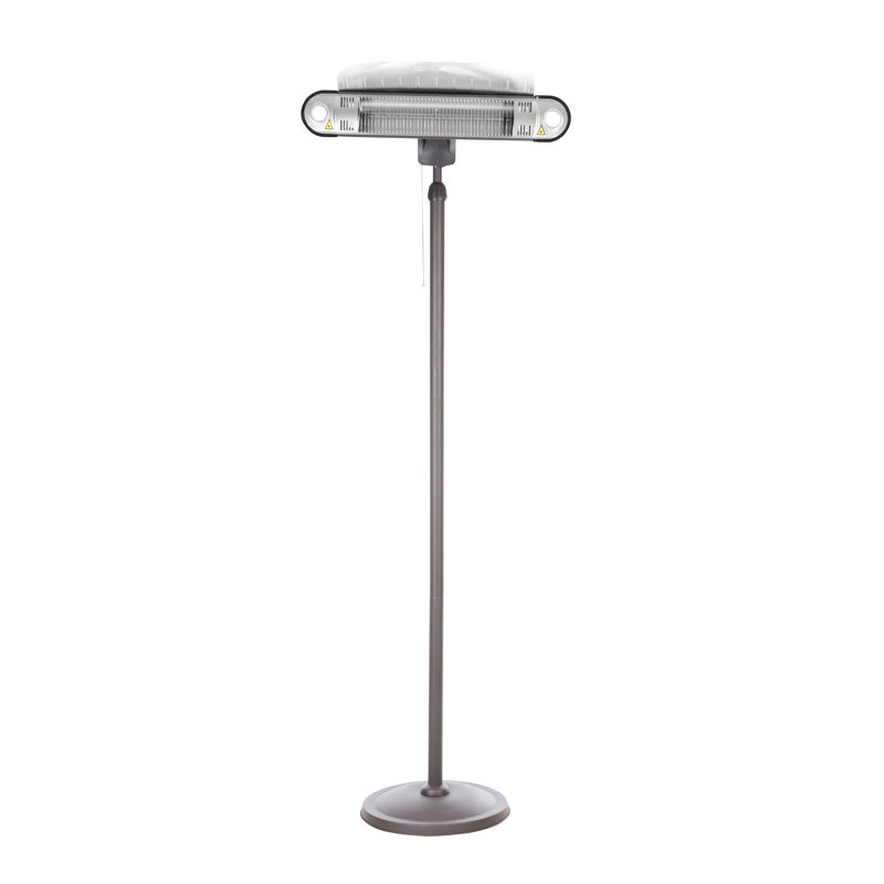 Fire Sense Alta Halogen 1500 Watt Electric Standing Patio Heater Reviews Wayfair