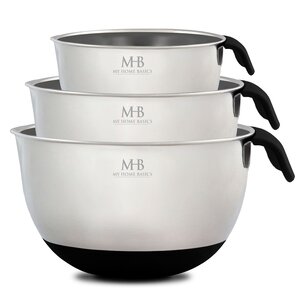 3-Piece Stainless Steel Mixing Bowl Set