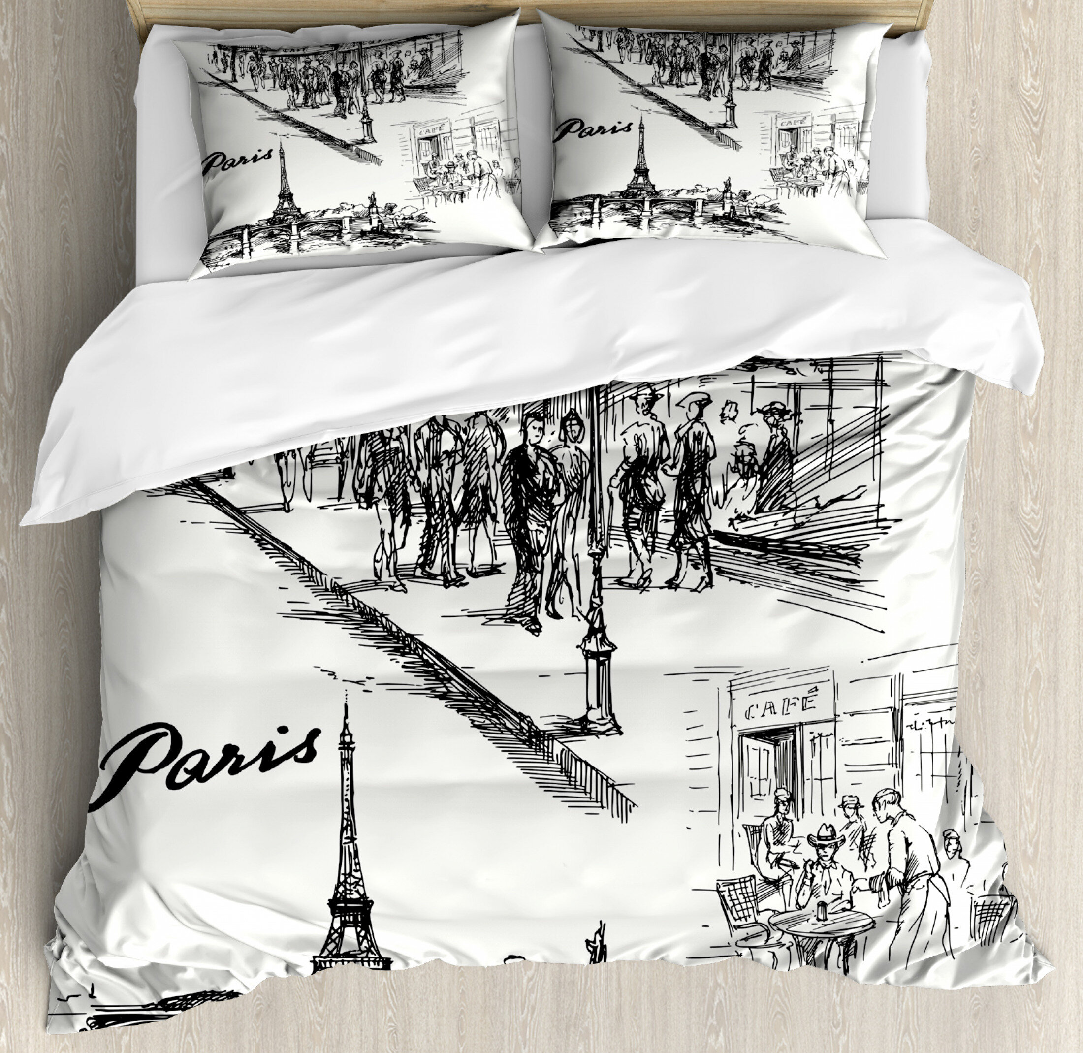 East Urban Home Eiffel Tower Duvet Cover Set Wayfair