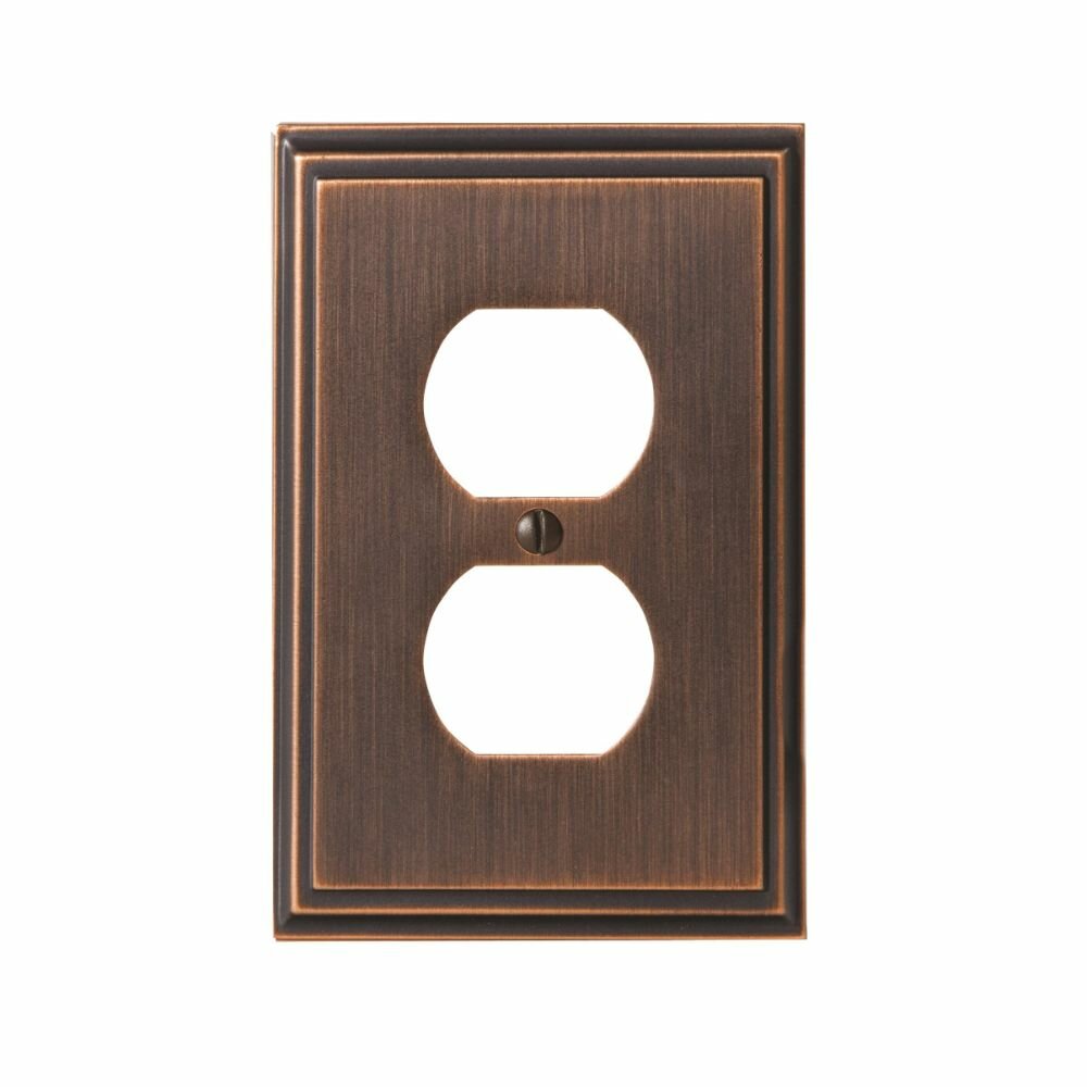 Oil-Rubbed Bronze Amerock Mulholland 3 Toggle Wall Plate 