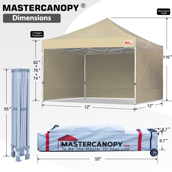 12 Ft. D Steel Pop-Up Canopy \u0026 Reviews 