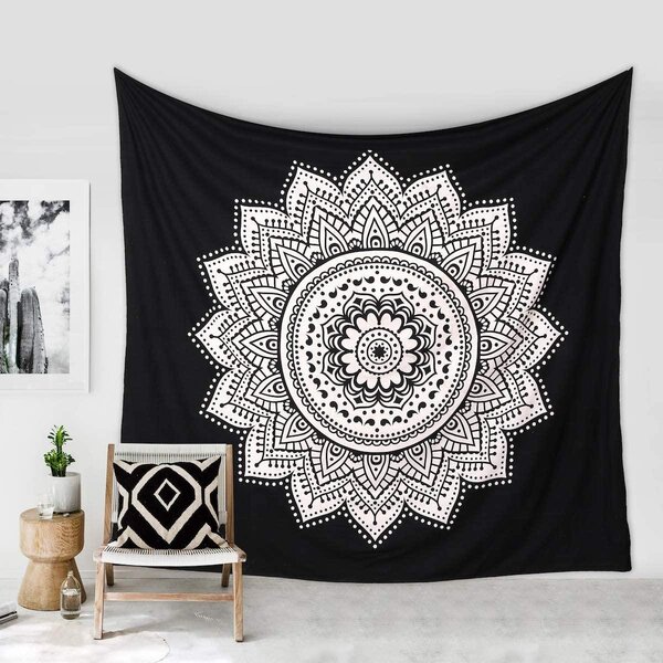 Pink Hippie Mandala Tapestry Wall Hanging Home Wall Tapestry Bedspread Art Decor