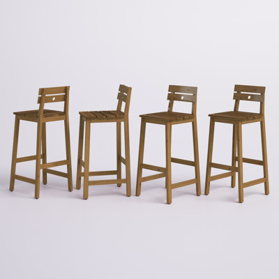 Caudillo Acacia Wood Barstools (Set of 4)