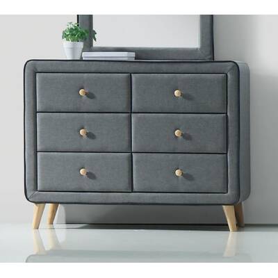 Corrigan Studio Bybee Fabric 5 Drawer Chest Wayfair