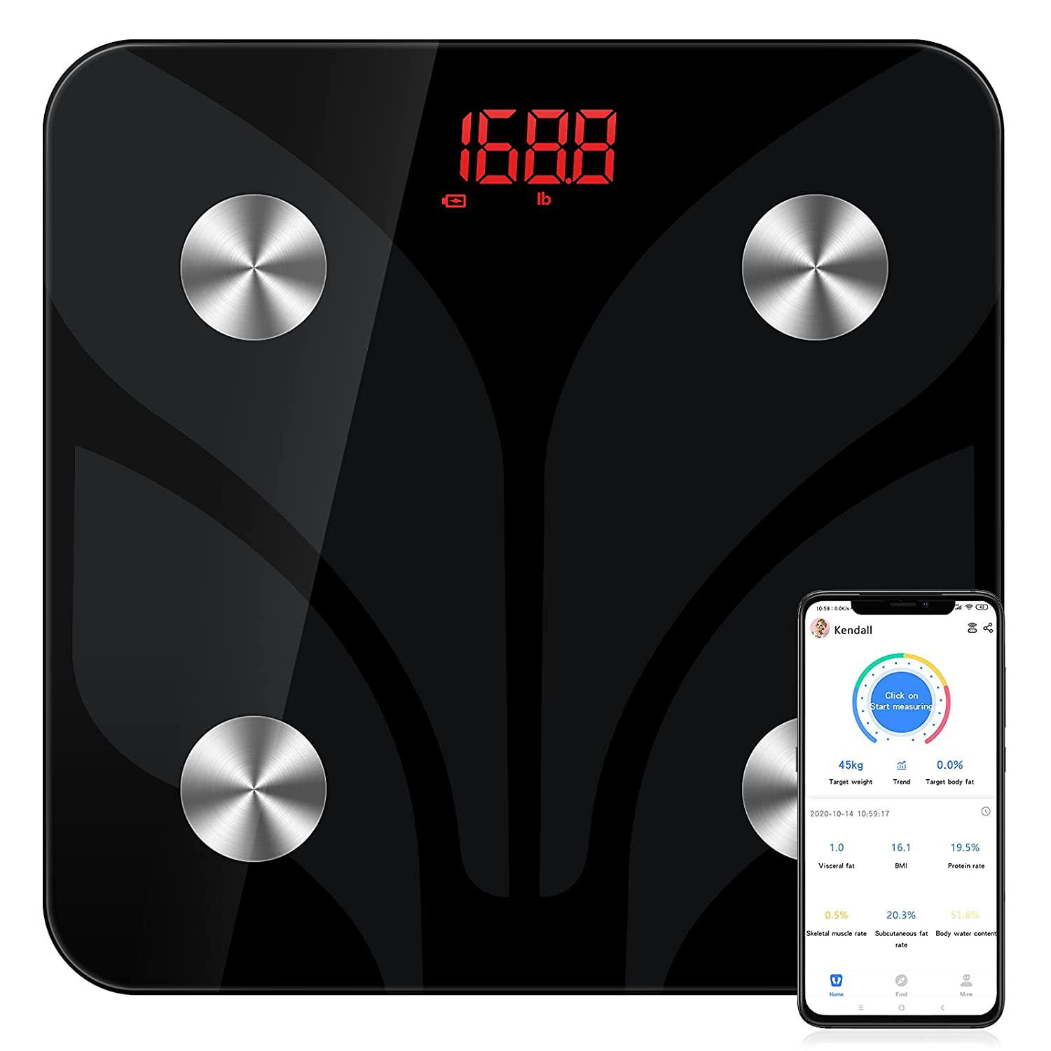 Smart Body Scale Digital Bathroom Weight w/ LCD Display Bluetooth iOS Android Smart Body Scale Digital Bathroom Weight w/ LCD Display Bluetooth iOS Android