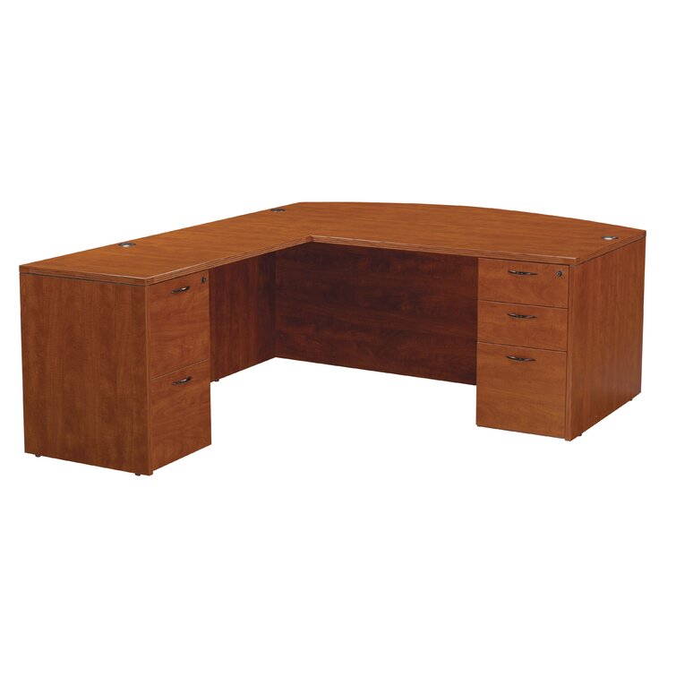 Red Barrel Studio® Blairview L-Shape Bow Top Desk & Reviews | Wayfair