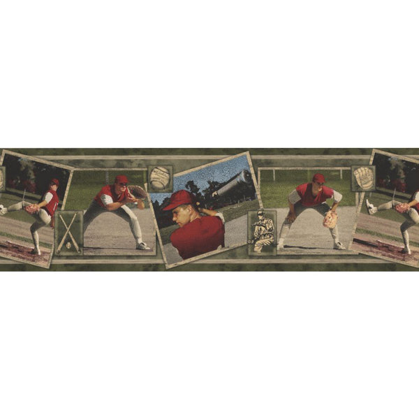 Zoomie Kids Trotman Sport Baseball Players 15 L X 7 W Wallpaper