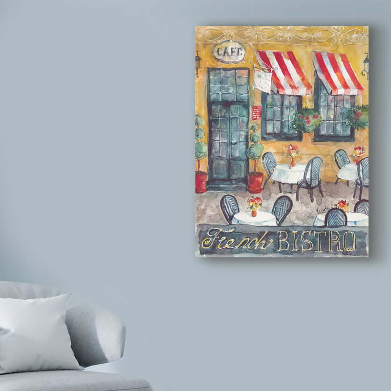 'French Bistro' Acrylic Painting Print on Wrapped Canvas Size: 19" H x 14" W x 2" D
