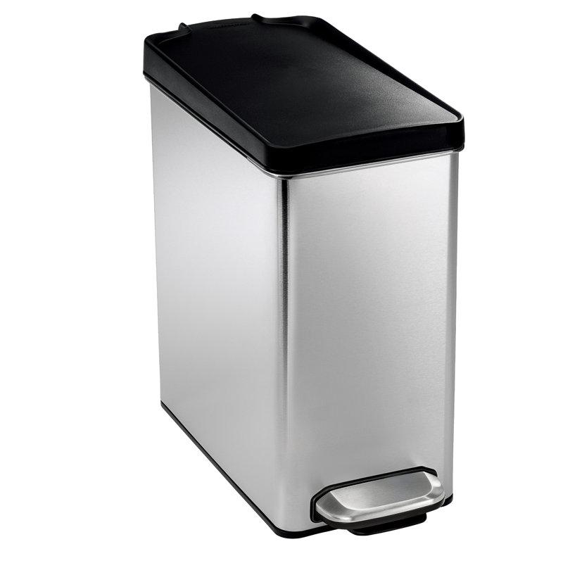 Simplehuman Stainless Steel 10 Litre Step On Rubbish Bin Reviews Wayfair Co Uk