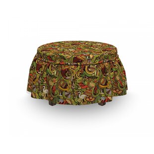 Doodle Culture Ottoman Slipcover (Set Of 2) By East Urban Home