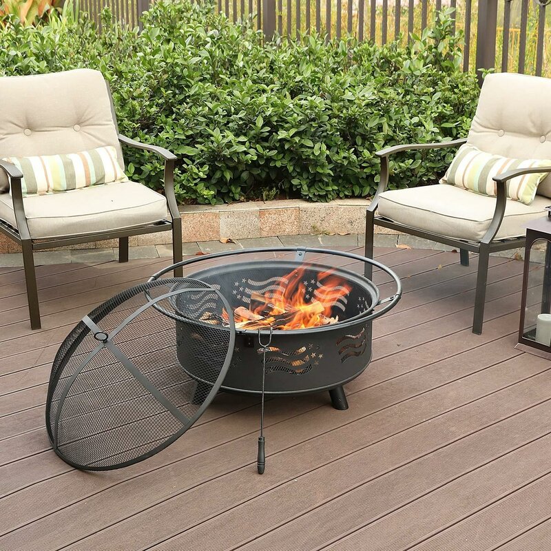 Latitude Run® Almar Steel Charcoal Fire Pit | Wayfair.ca