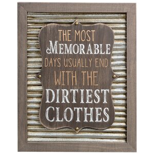 'The Most Memorable Daysu2026.Dirtiest Clothes' Wall Du00e9cor