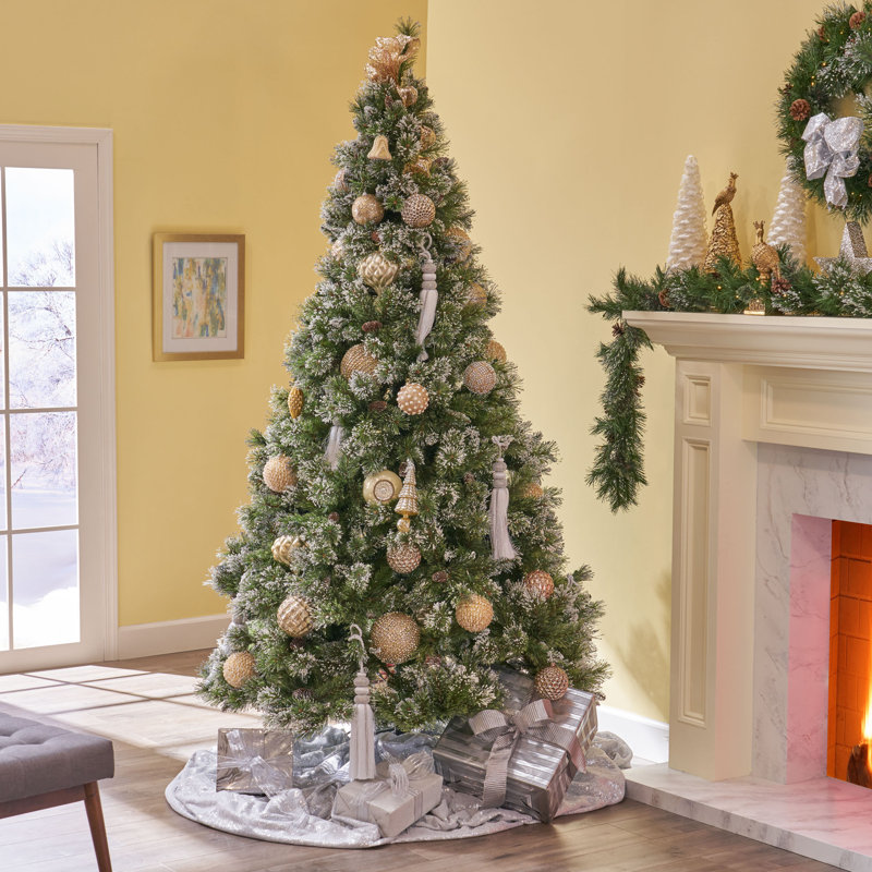 7 Green Spruce Artificial Christmas Tree With 650 Clear Lights Reviews Birch Lane