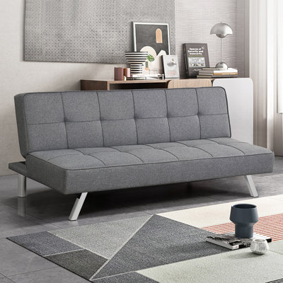 Twin 69.5" Wide Tight Back Convertible Sofa