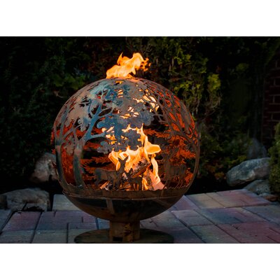 Esschertdesign Fancy Flames Wood Burning Fire Pit Size 36 H X 32 W