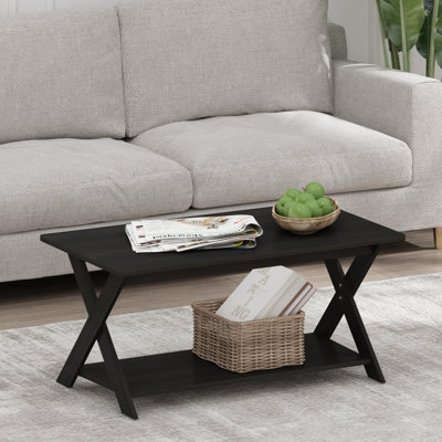Abhinay Cross Legs Coffee Table with Storage