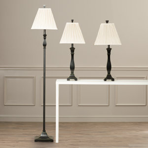 Froste 3 Piece Table and Floor Lamp Set