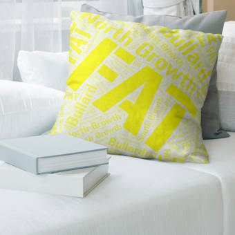 East Urban Home Texas Districts Word Art Leather Lumbar Pillow Cover Wayfair