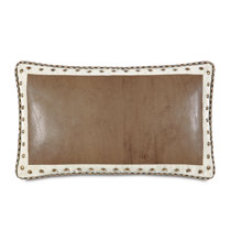 saddle leather pillow