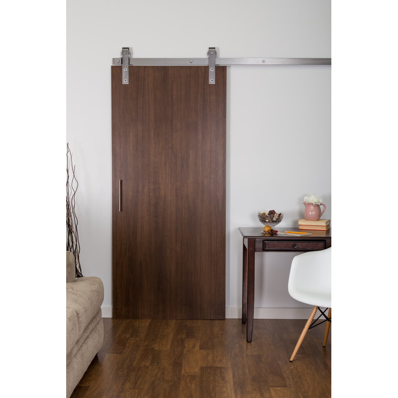Flat Track By Leatherneck Hardware 402 Straight Premium Single Track Barn Door Hardware Kit Wayfair
